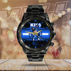 KISS x Ace Frehley Black Stainless Steel Watch - MAITM 7548