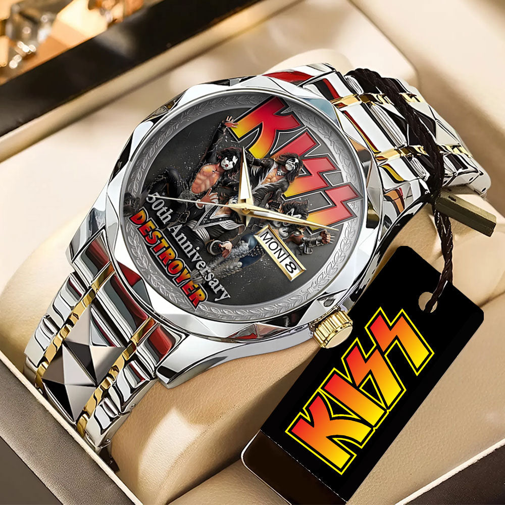KISS Destroyer 50th Anniversary Alloy Luxury Quartz Watch - TANTN22424