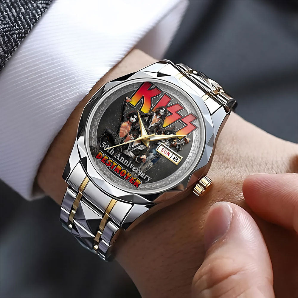 KISS Destroyer 50th Anniversary Alloy Luxury Quartz Watch - TANTN22424
