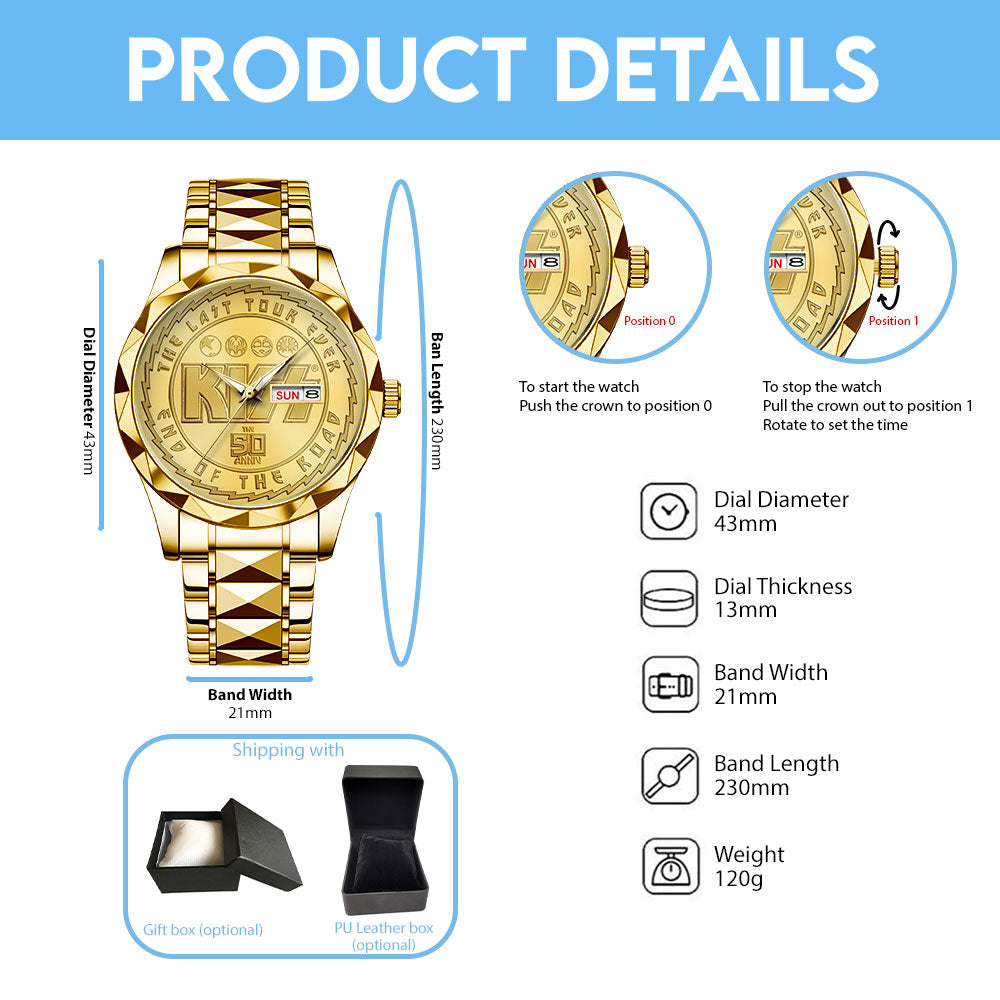 KISS Alloy Luxury Quartz Watch - TANTN 13796