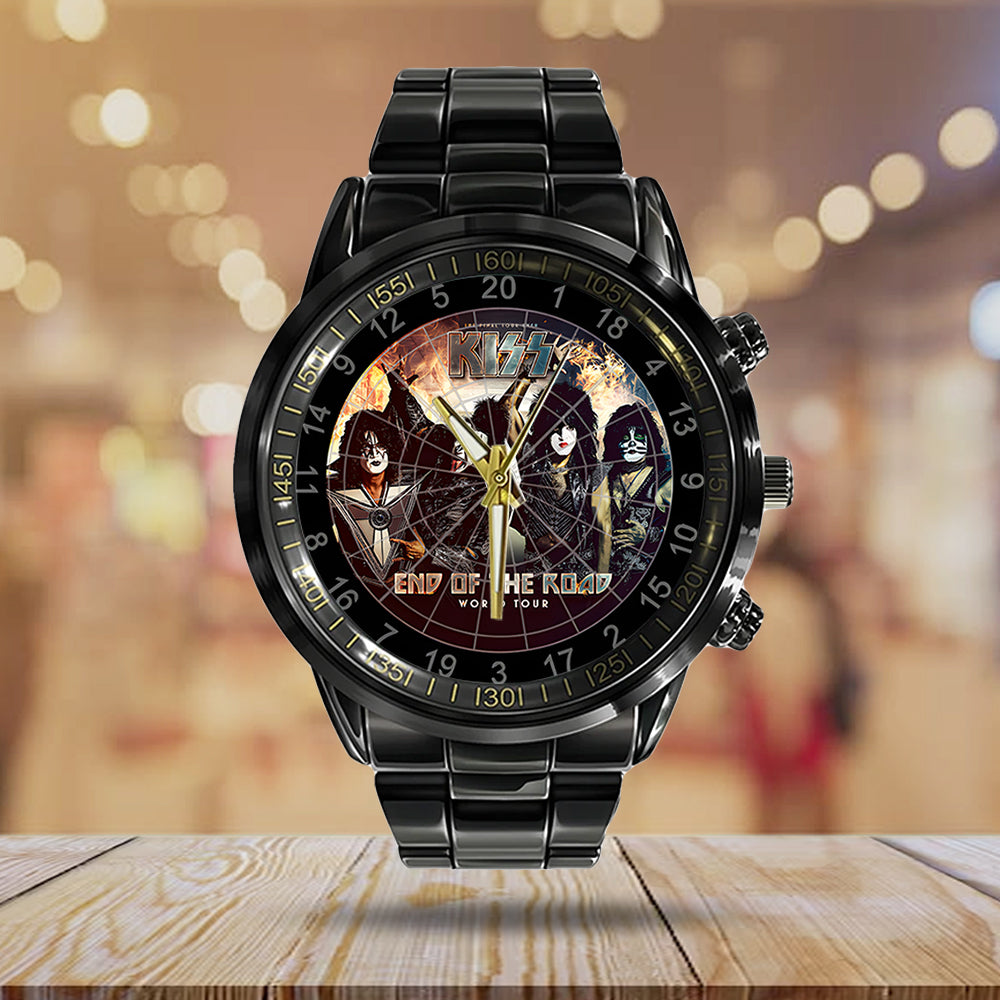 KISS Black Stainless Steel Watch - TANTN 10505