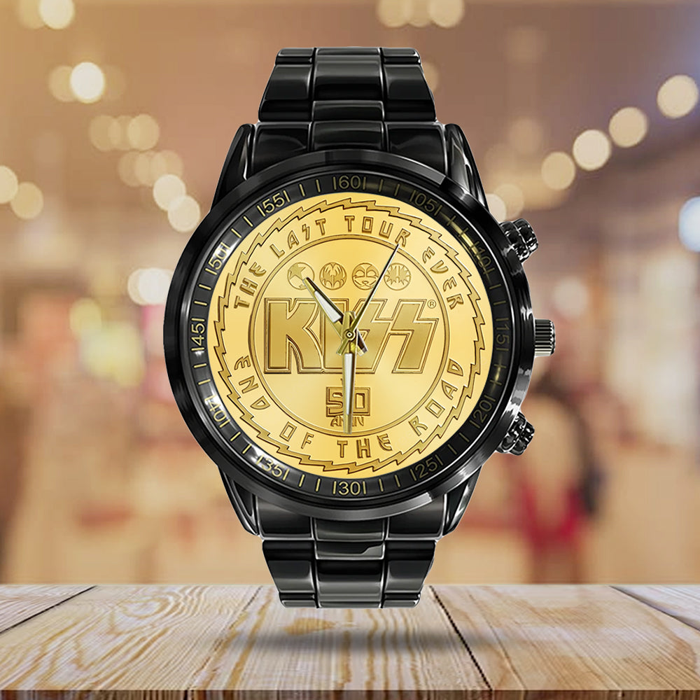 KISS Black Stainless Steel Watch - TANTN 6111