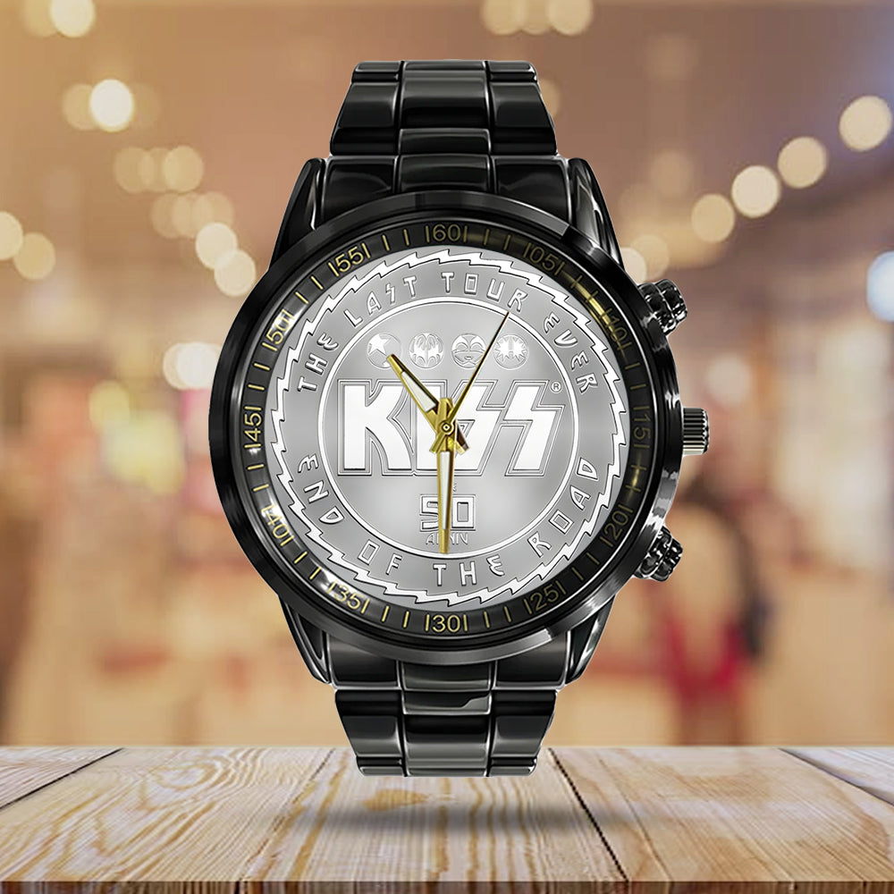 KISS Black Stainless Steel Watch - TANTN 6112
