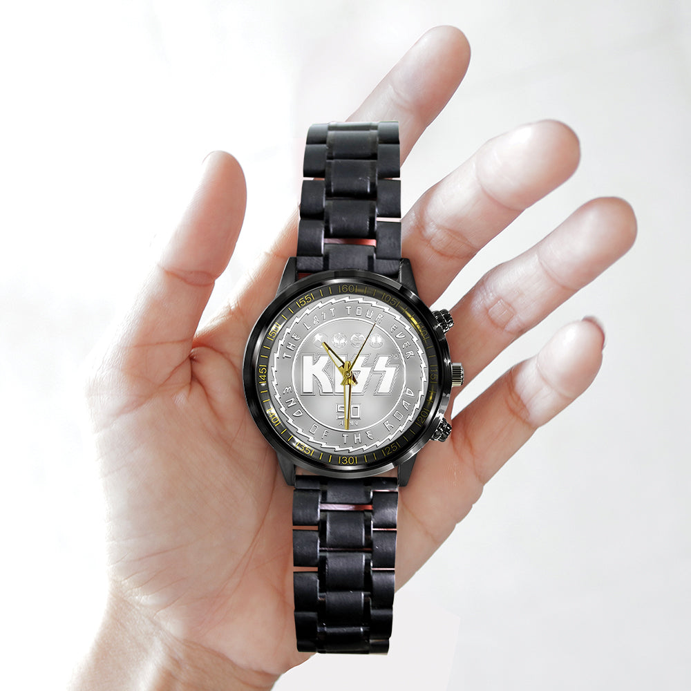KISS Black Stainless Steel Watch - TANTN 6112