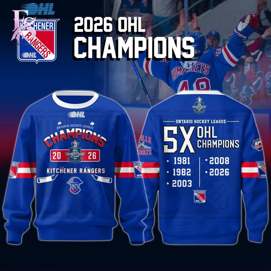Kitchener Rangers Champions Ontario Hockey League 2026 Shirt