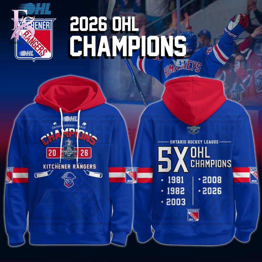 Kitchener Rangers Champions Ontario Hockey League 2026 Shirt