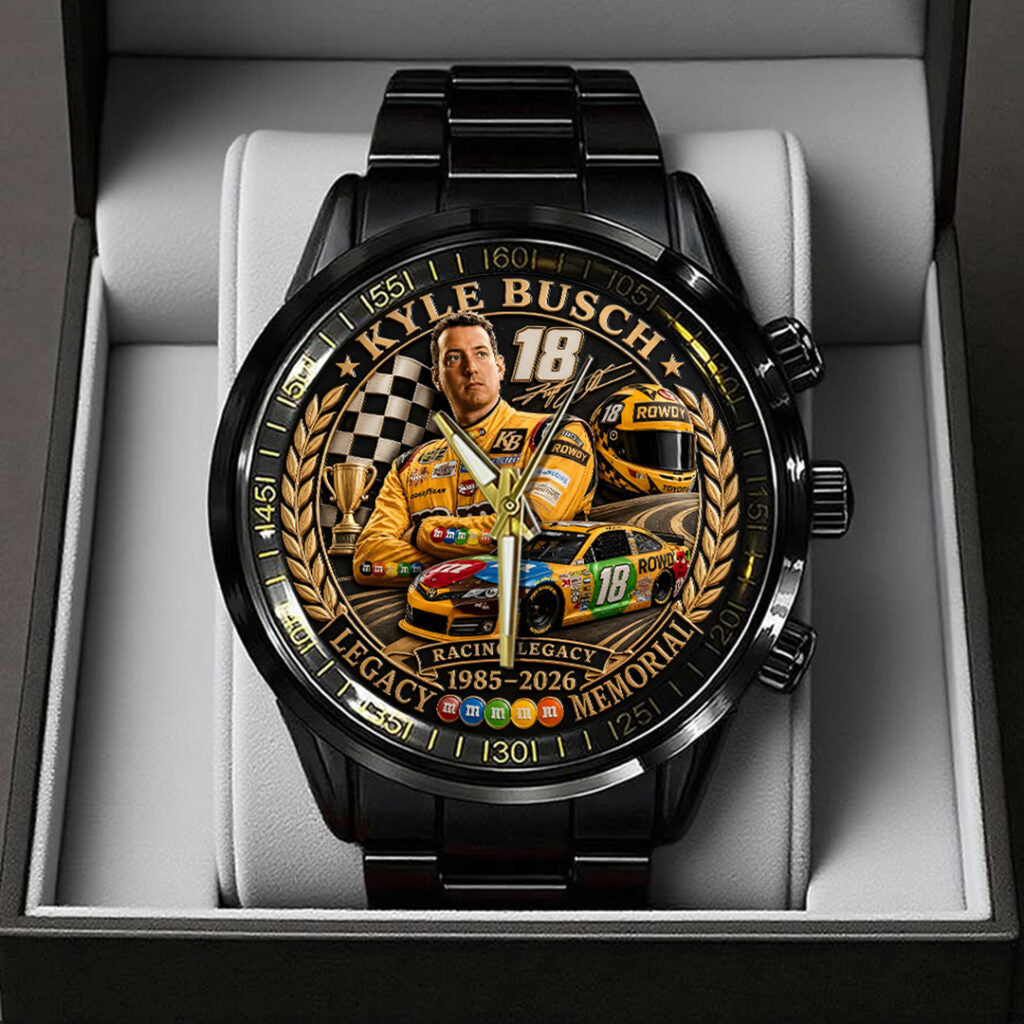 Kyle Busch Black Stainless Steel Watch - TANTN23160
