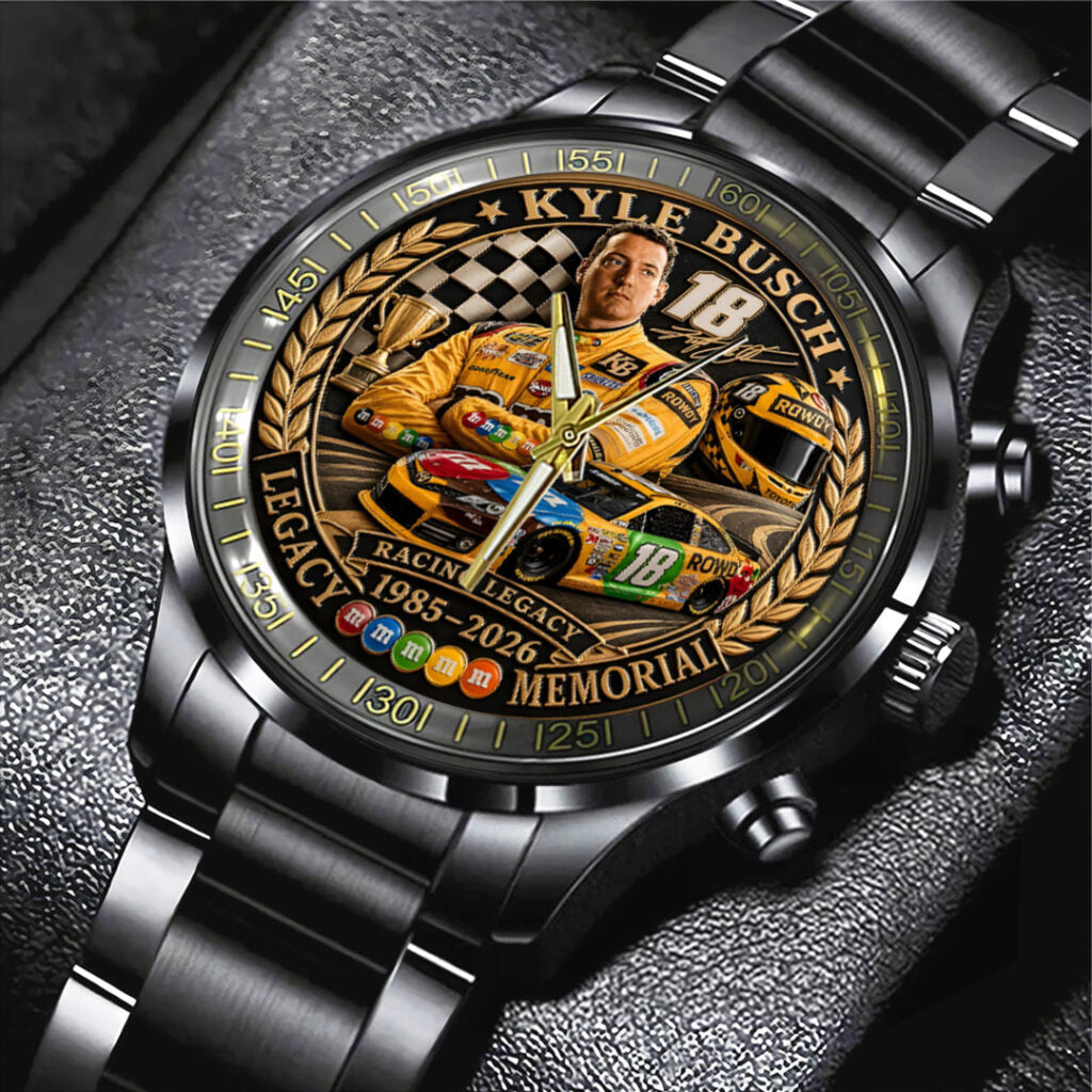 Kyle Busch Black Stainless Steel Watch - TANTN23160