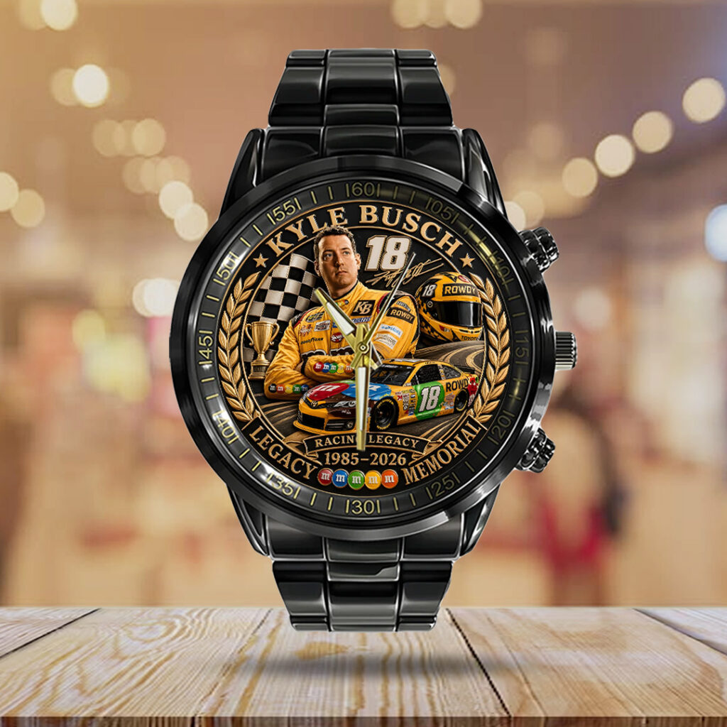 Kyle Busch Black Stainless Steel Watch - TANTN23160