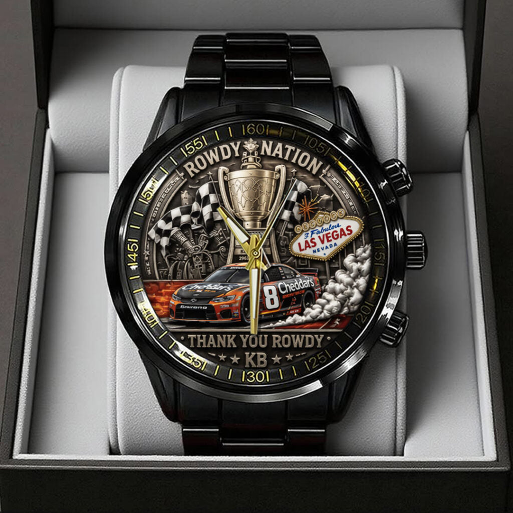 Kyle Busch Black Stainless Steel Watch - TANTN23205