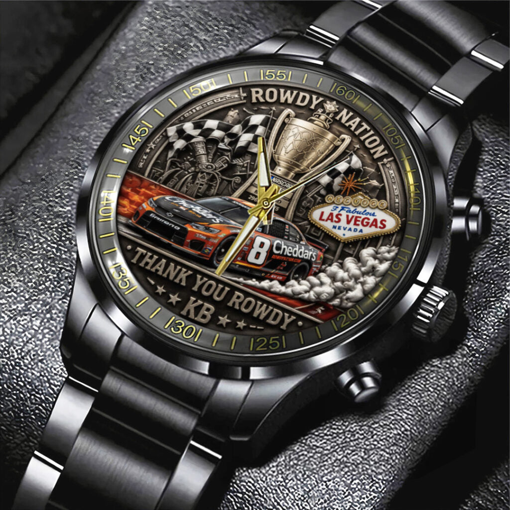 Kyle Busch Black Stainless Steel Watch - TANTN23205