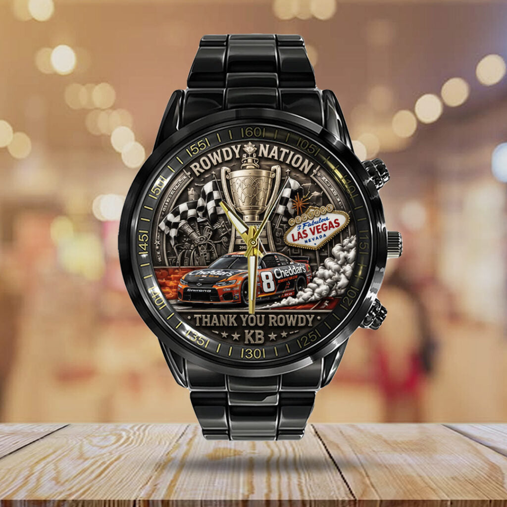 Kyle Busch Black Stainless Steel Watch - TANTN23205
