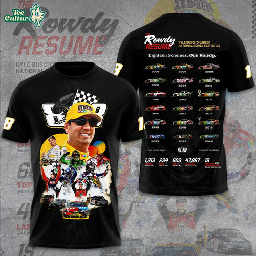 Kyle Busch Day 8.18 Limited Edition Black Shirt – Remembering Celebrate Racing Fan Tribute T-Shirt