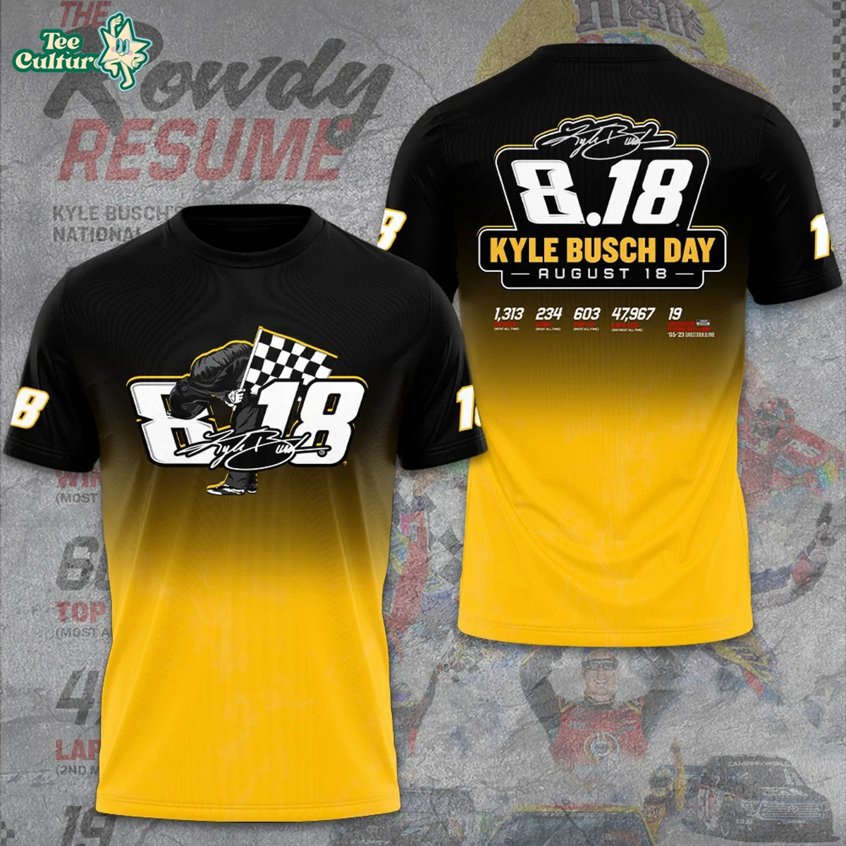 Kyle Busch Day 8.18 Limited Edition Shirt – Remembering Celebrate Racing Fan Tribute T-Shirt