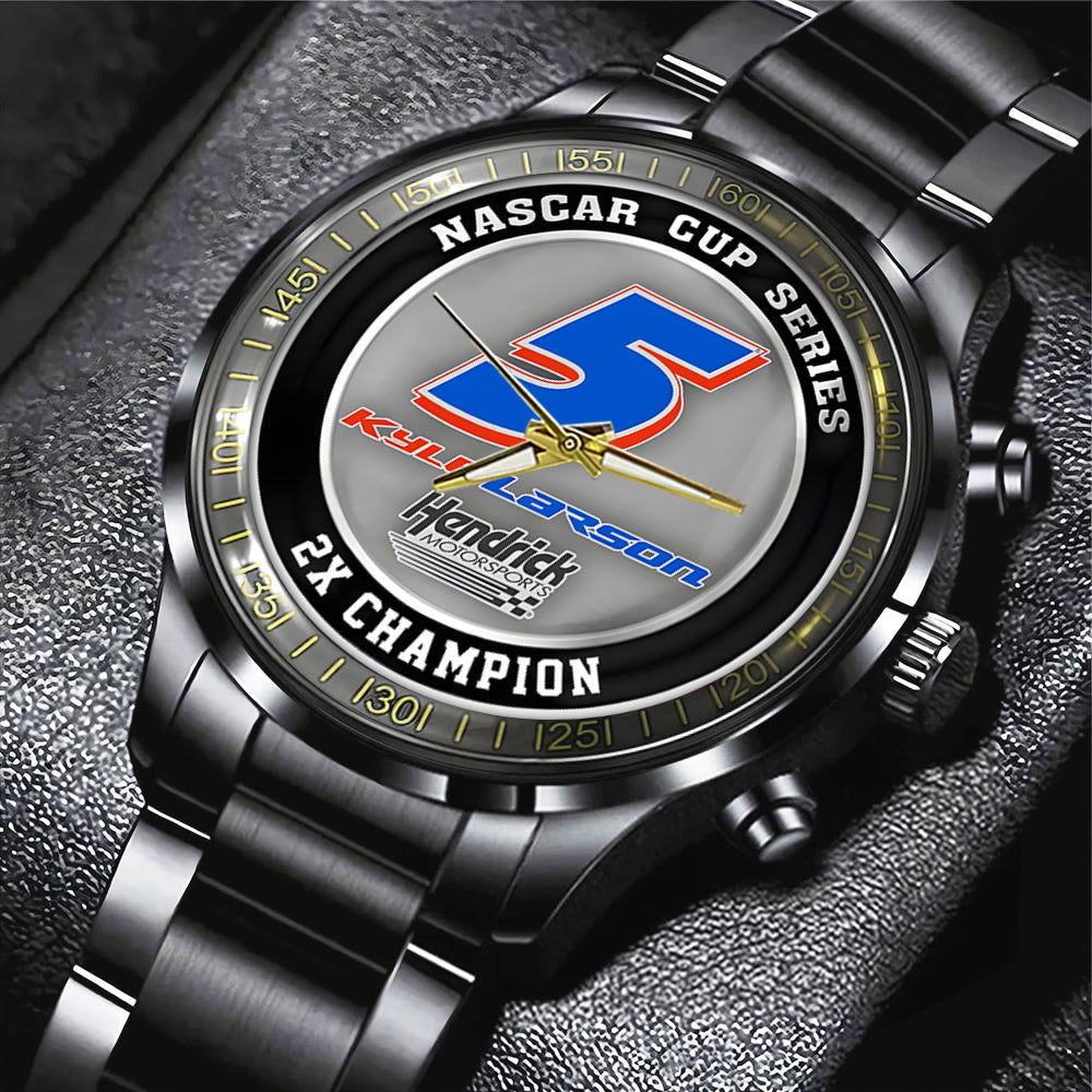 Kyle Larson 2025 NASCAR Cup Series Black Stainless Steel Watch - MAITM13725