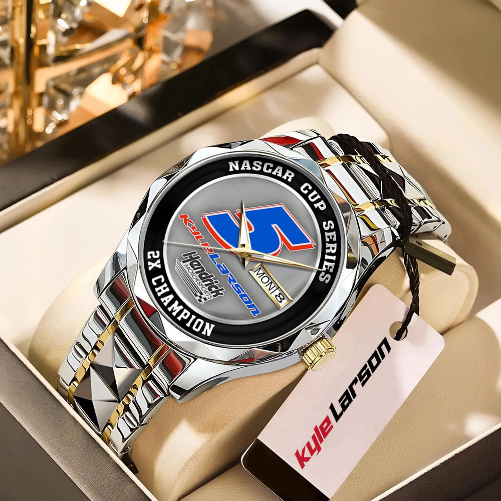 Kyle Larson 2025 NASCAR Cup Series Champion Alloy Luxury Quartz Watch - MAITM13719