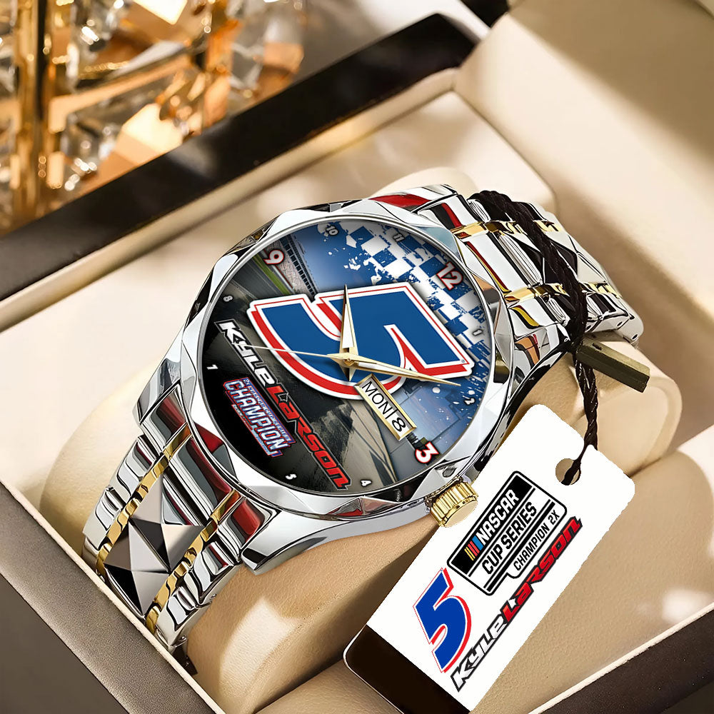 Kyle Larson 2025 NASCAR Cup Series Champion Alloy Luxury Quartz Watch - TANTN18542