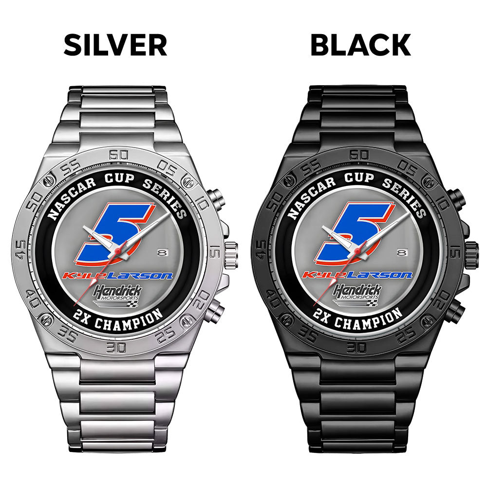 Kyle Larson 2025 NASCAR Cup Series Champion Gentleman Stainless Steel Watch - MAITM13743