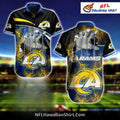 LA Rams Claw Lightning Effect NFL Hawaiian Shirt And Shorts