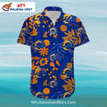 LA Rams Sunset And Palm Trees Button-Up Shirt
