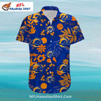 LA Rams Sunset And Palm Trees Button-Up Shirt