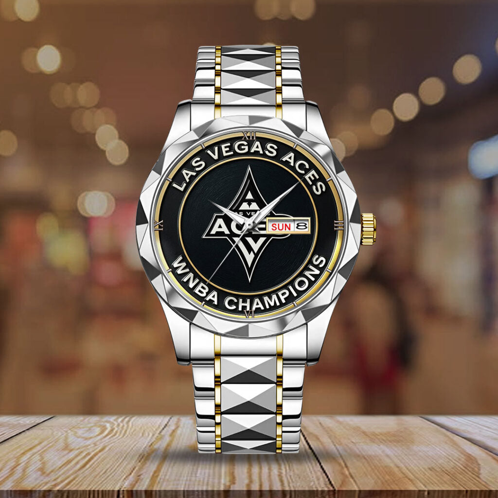 Las Vegas Aces 2025 WNBA Champions Alloy Luxury Quartz Watch - TMTHU1446