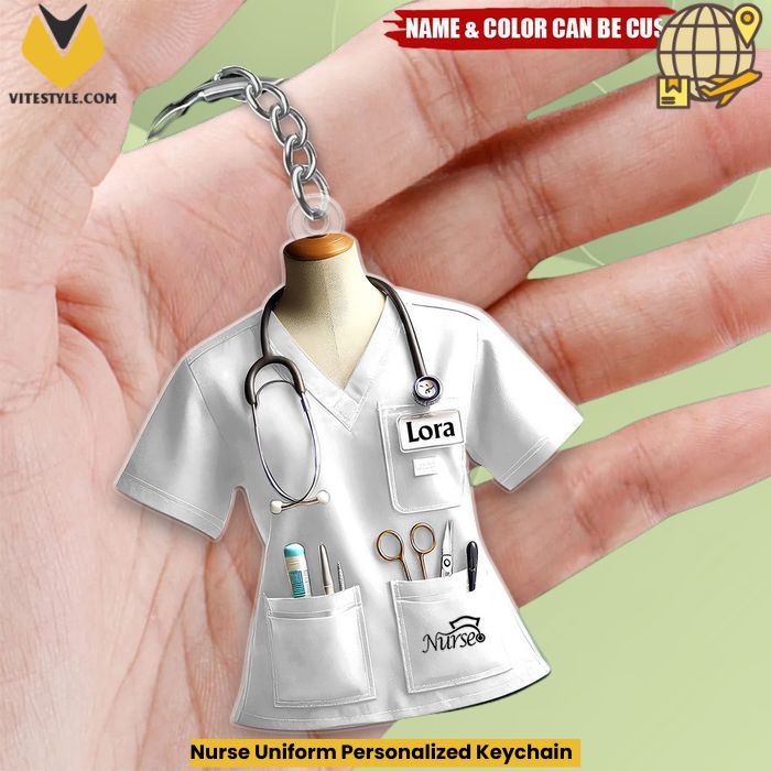Nurse Uniform Personalized Keychain