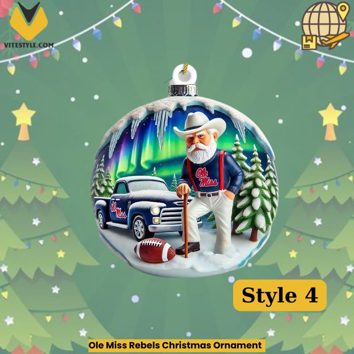NEW Ole Miss Rebels Christmas Ornament