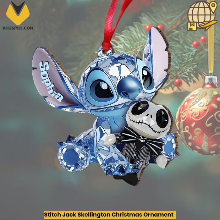 Stitch Jack Skellington Christmas Ornament