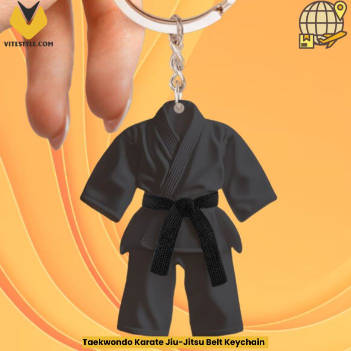 Taekwondo Karate Jiu-Jitsu Belt Keychain