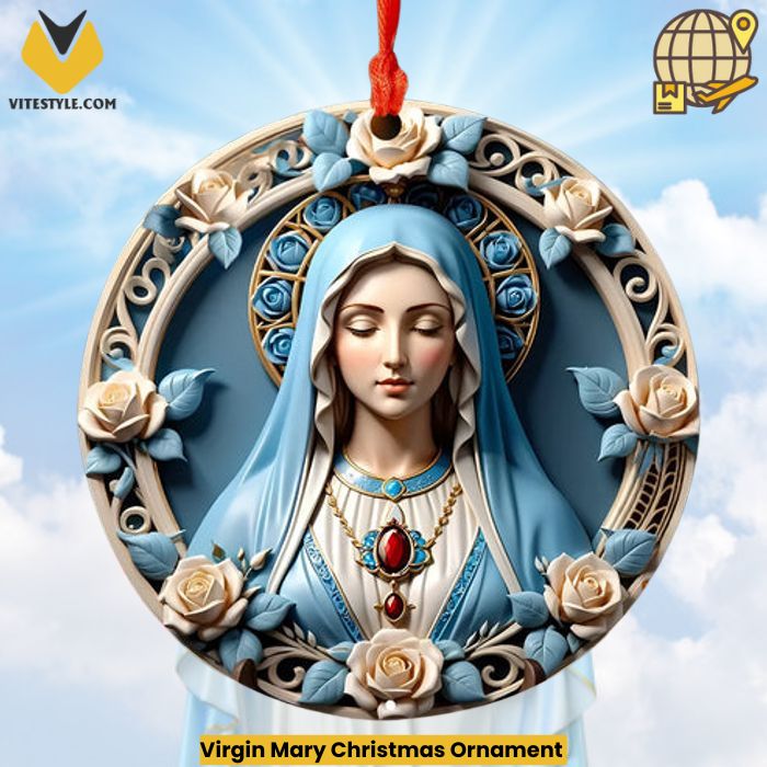 Virgin Mary Christmas Ornament