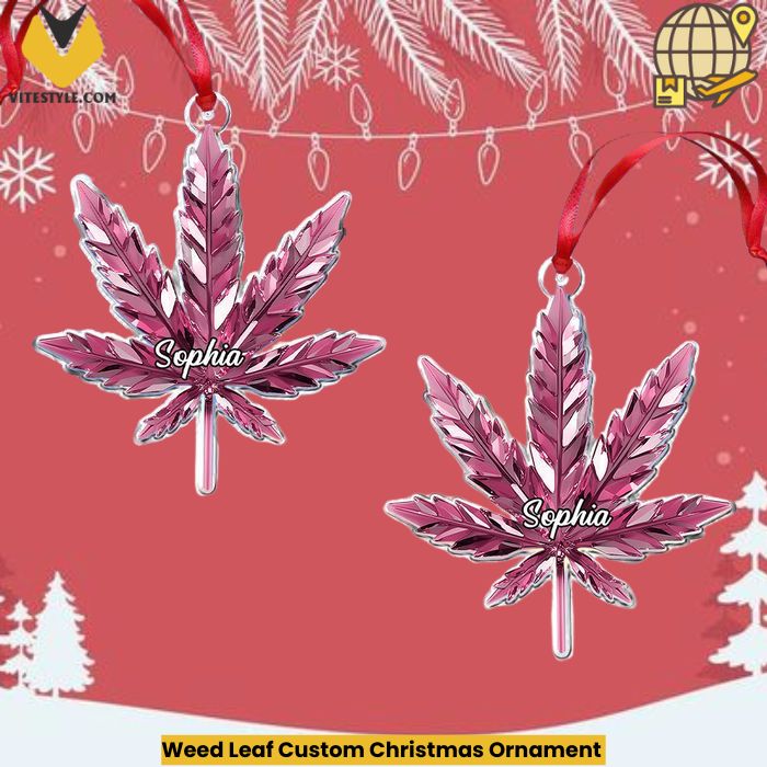 Weed Leaf Custom Christmas Ornament
