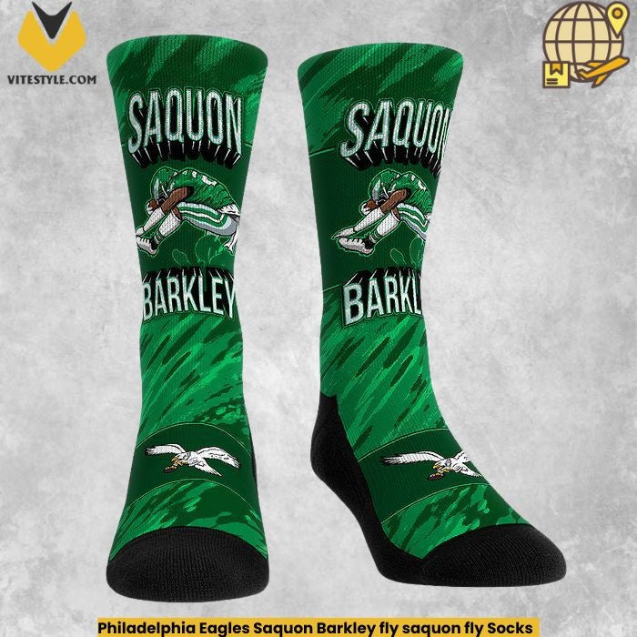 Philadelphia Eagles Saquon Barkley fly saquon fly Socks