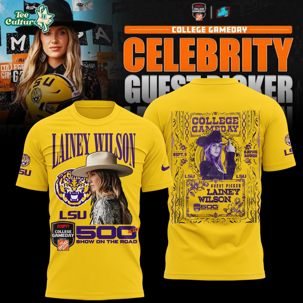 Lainey Wilson College GameDay 2026 Limited Edition T-Shirt Version 2