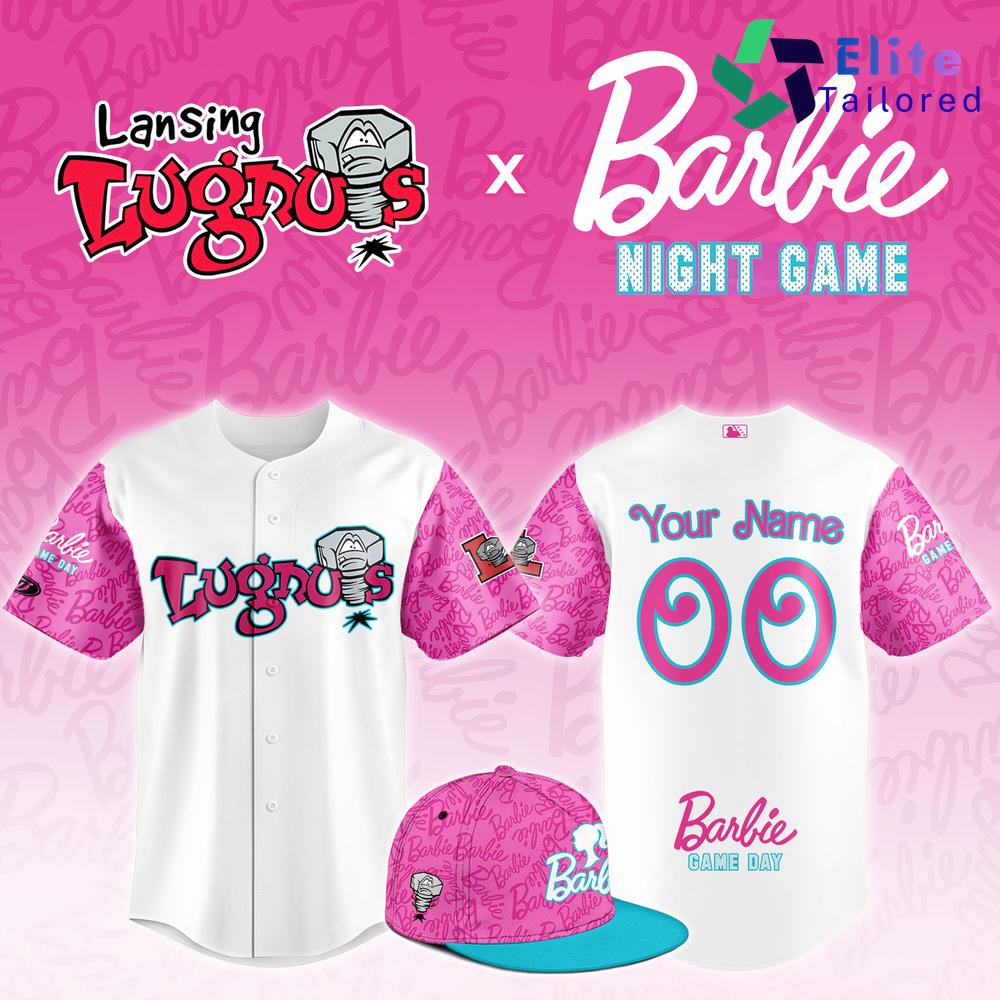 Lansing Lugnuts Barbie Night Game MiLB Custom Baseball Jersey