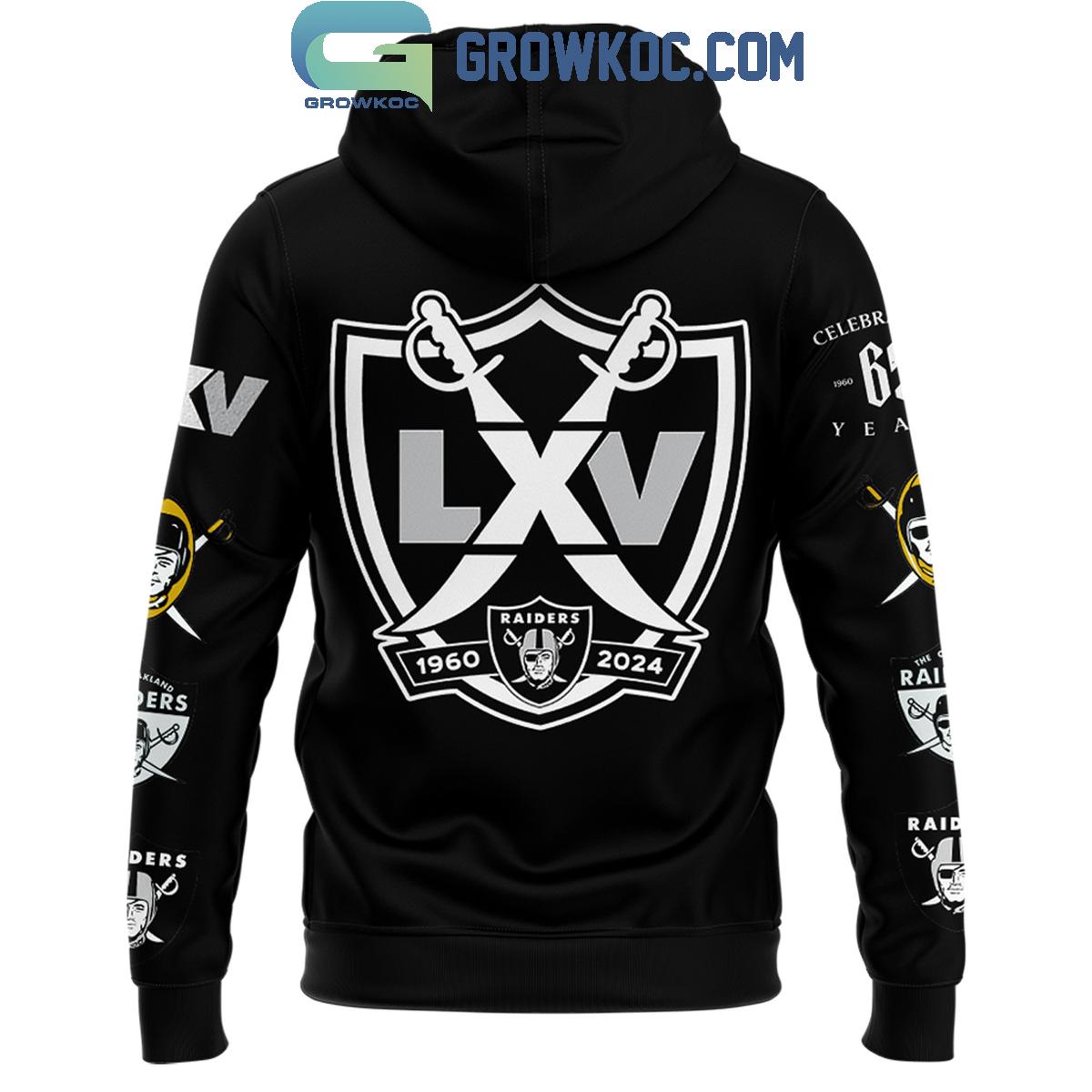 Las Vegas Raiders 1960-2024 Celebrating 65 Years Of Legacy Hoodie T-Shirt