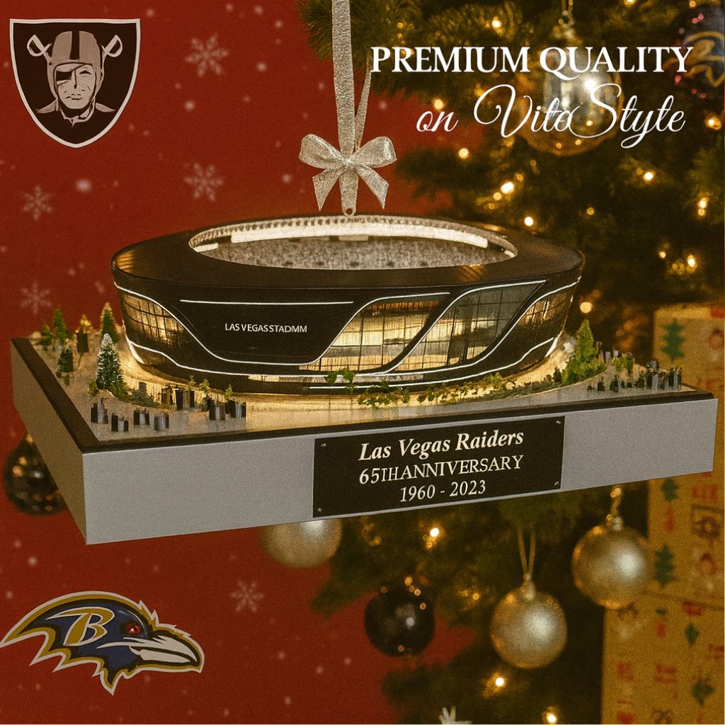 Las Vegas Raiders 65th Anniversary Stadium Ornament