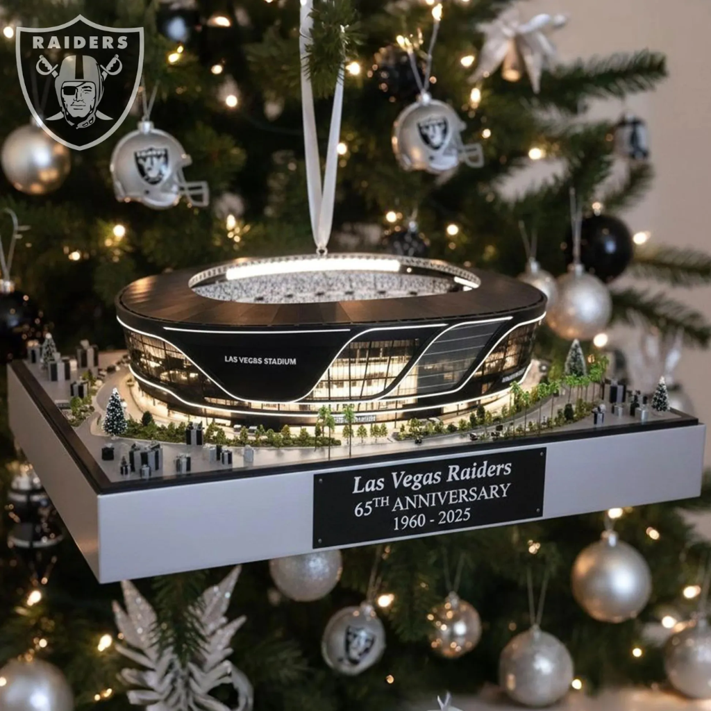 Las Vegas Raiders 65th Anniversary Stadium Ornament