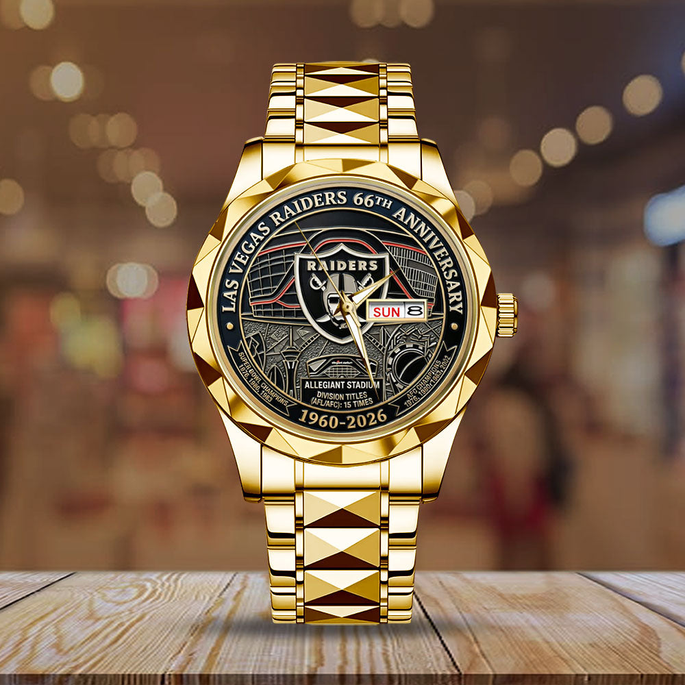 Las Vegas Raiders 66th Anniversary Alloy Luxury Quartz Watch - TMTHU4192