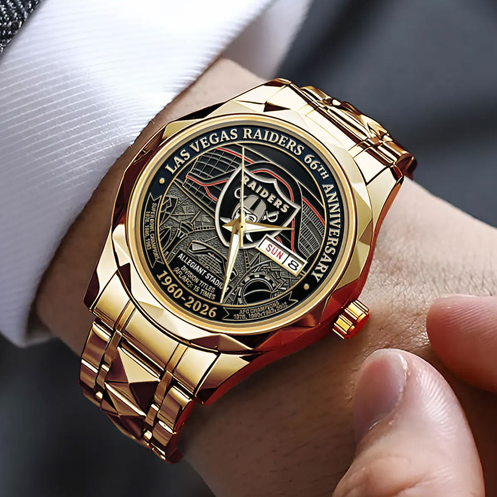 Las Vegas Raiders 66th Anniversary Alloy Luxury Quartz Watch - TMTHU4192