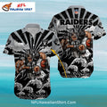 Las Vegas Raiders Aloha Shirt Rising Sun And Wave Design