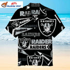Las Vegas Raiders Aloha Shirt With Football And Banner Design