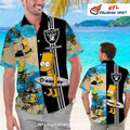 Las Vegas Raiders Bart Simpson Surfing Aloha Shirt