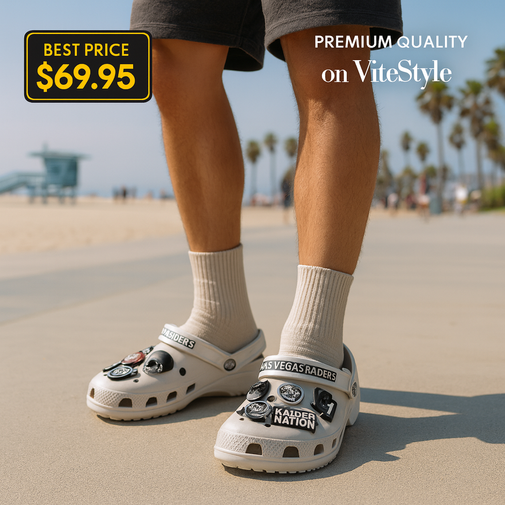Las Vegas Raiders Crocs Charms