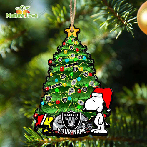 Las Vegas Raiders Custom Snoopy Peanuts Christmas Ornament Xmas Tree Decorations