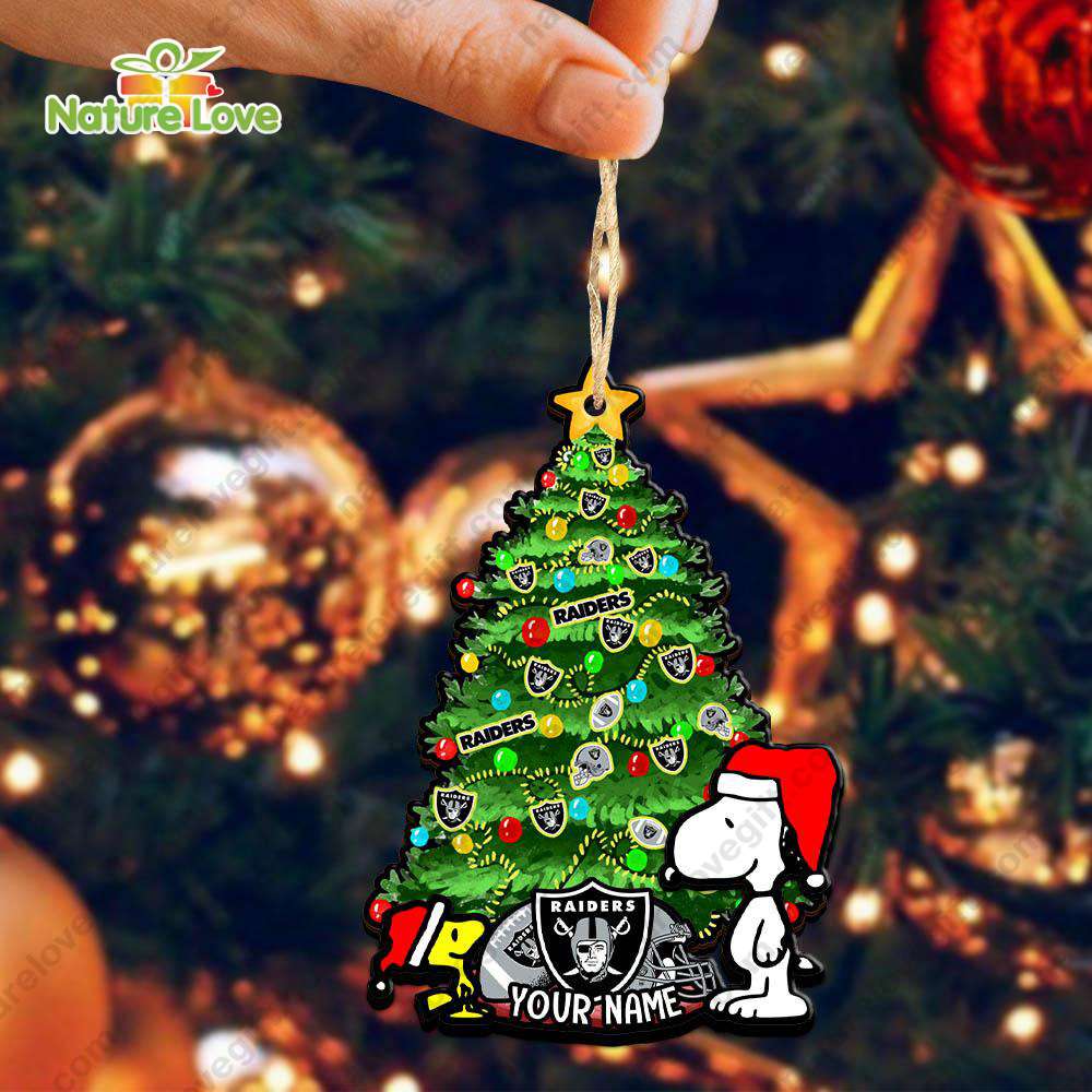 Las Vegas Raiders Custom Snoopy Peanuts Christmas Ornament Xmas Tree Decorations