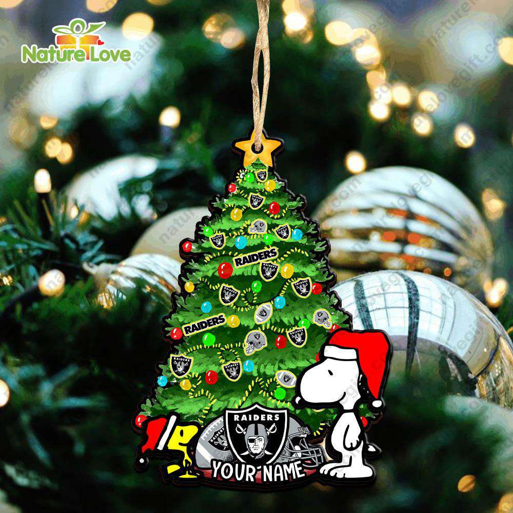 Las Vegas Raiders Custom Snoopy Peanuts Christmas Ornament Xmas Tree Decorations