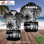 Las Vegas Raiders Palm Tree Beach Aloha Shirt