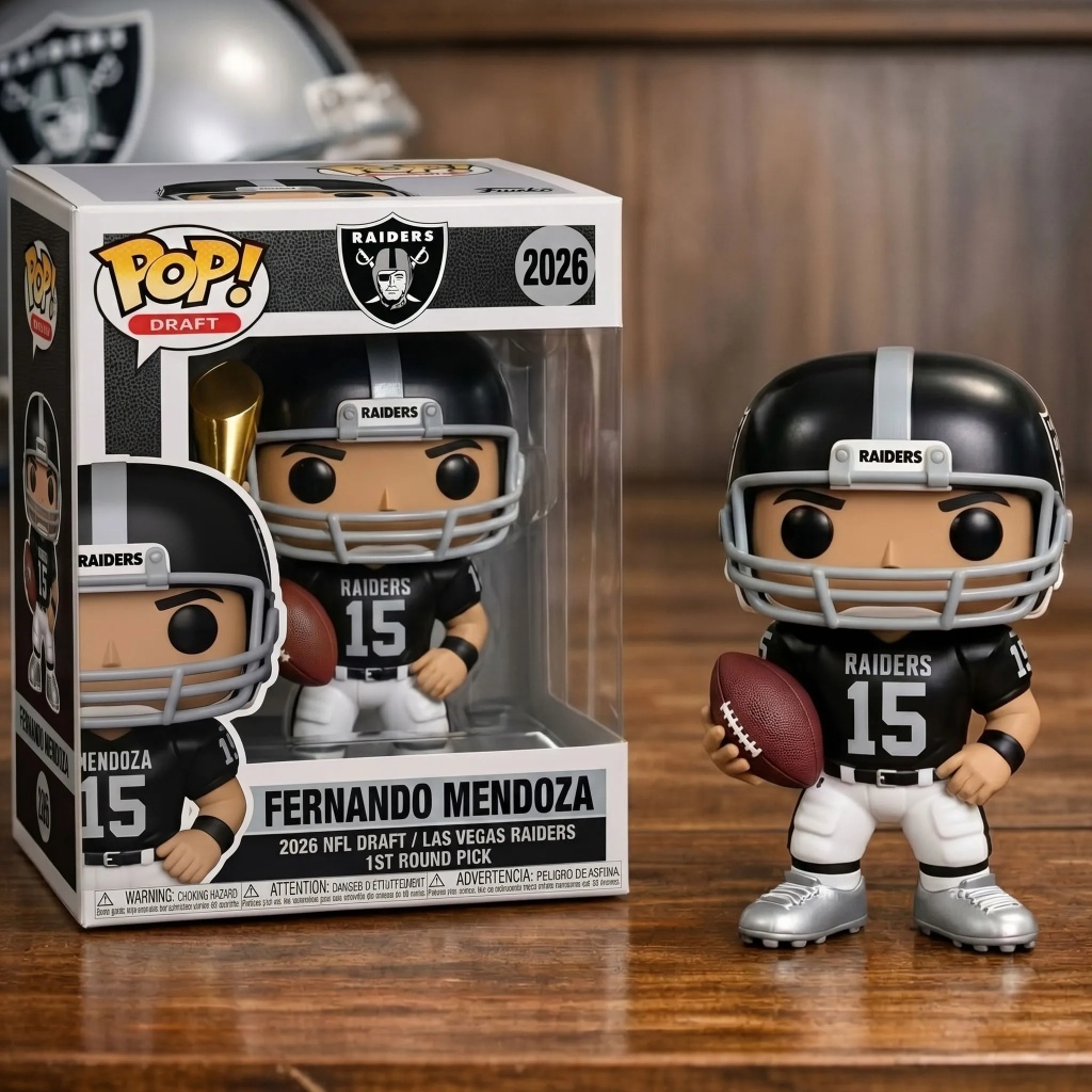 Las Vegas Raiders Round 1 Pick 1 Fernando Mendoza Pop Vinyl