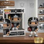Las Vegas Raiders Round 1 Pick 1 Fernando Mendoza Pop Vinyl